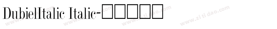 DubielItalic Italic字体转换